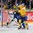 HELSINKI, FINLAND - JANUARY 4: Sweden's Oskar Lindblom #23 looks for the deflection against Finland's Kaapo Kahkonen #1 while Olli Juolevi #4 defends during semifinal round action at the 2016 IIHF World Junior Championship. (Photo by Andre Ringuette/HHOF-IIHF Images)

